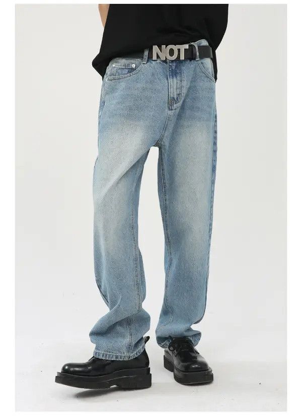 Japanese Brand VIBE Japanese retro straight casual distressed jeans Size US 32 / EU 48 - 3 Thumbnail
