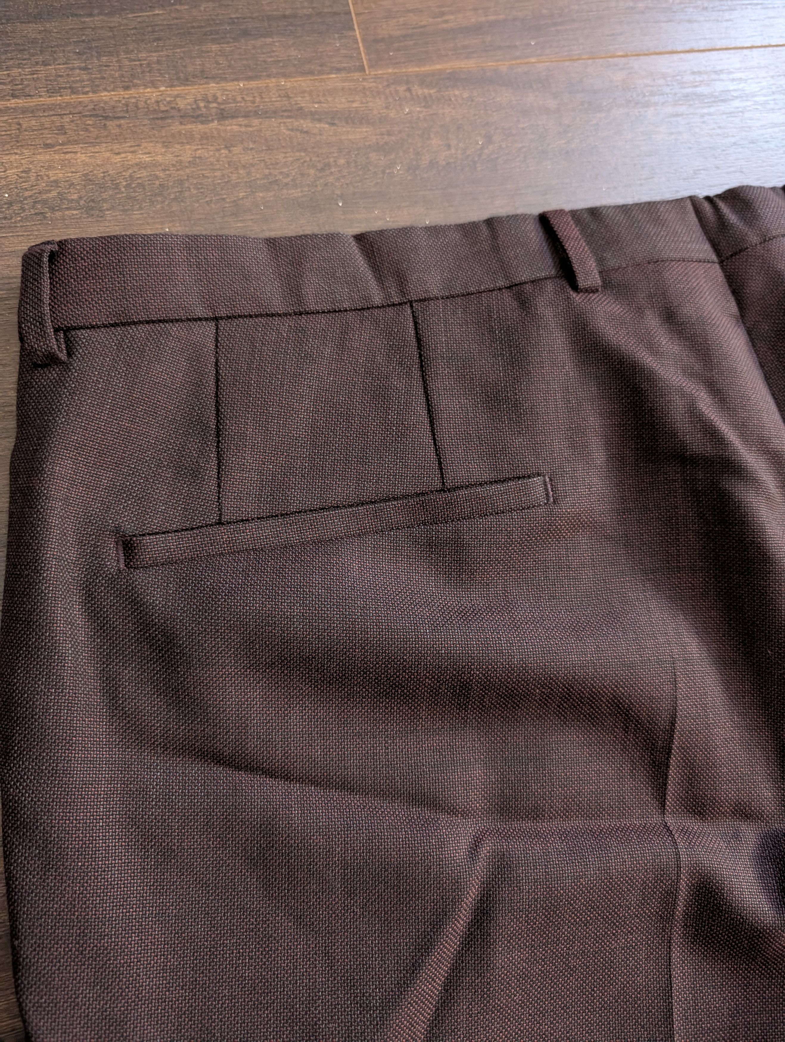 Hugo Boss Red/brown knit virgin wool pleated dress pants trousers Size US 36 / EU 52 - 7 Thumbnail