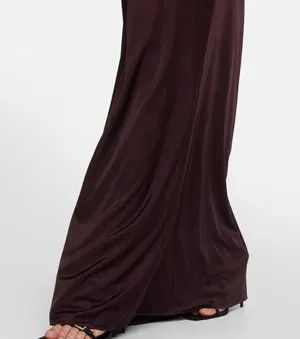 Saint Laurent Paris o1bcso1str1124 Gown in Coffee Size XL / US 12-14 / IT 48-50 - 4 Thumbnail