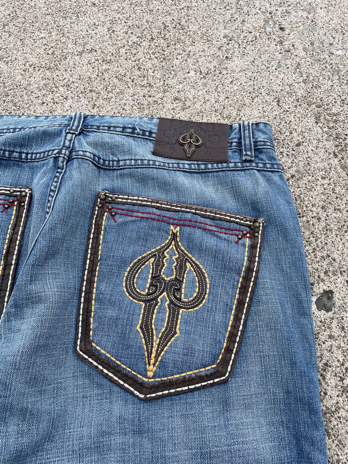 Pelle Pelle VTG Pelle Pelle Embroidered Baggy Denim Size US 38 / EU 54 - 3 Thumbnail