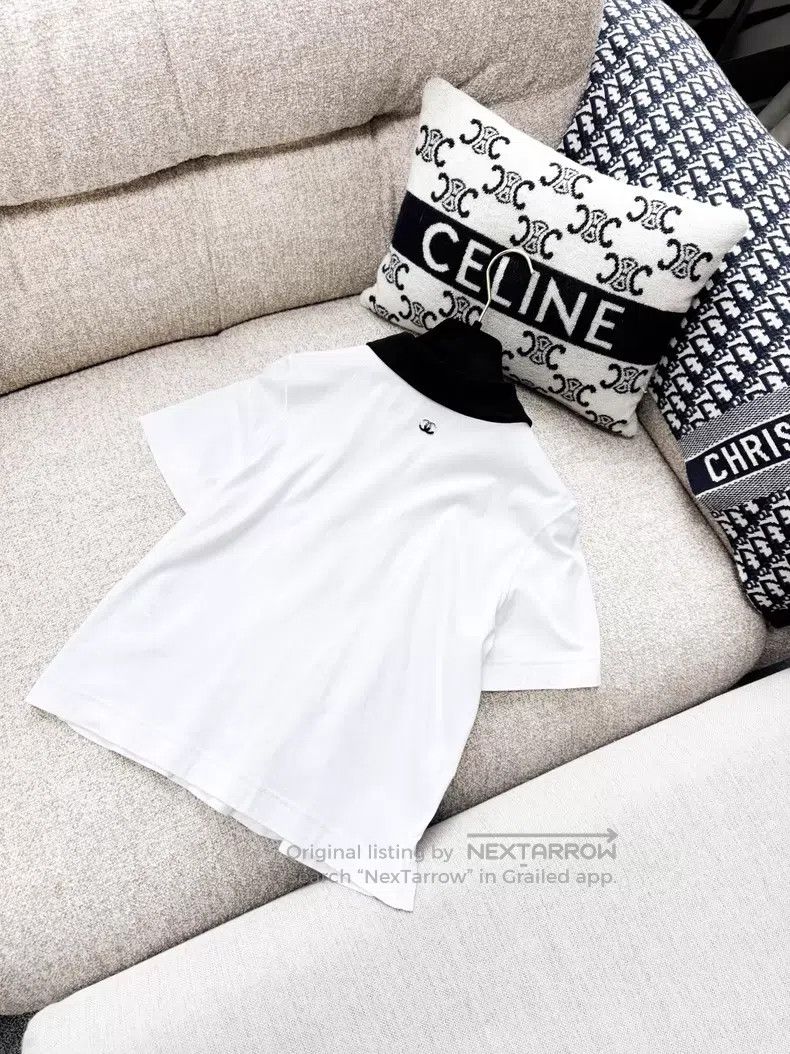 Chanel Chanel Pin black doll collar pleated short-sleeved T-shirt Size XXS / US 00 / IT 34 - 3 Thumbnail