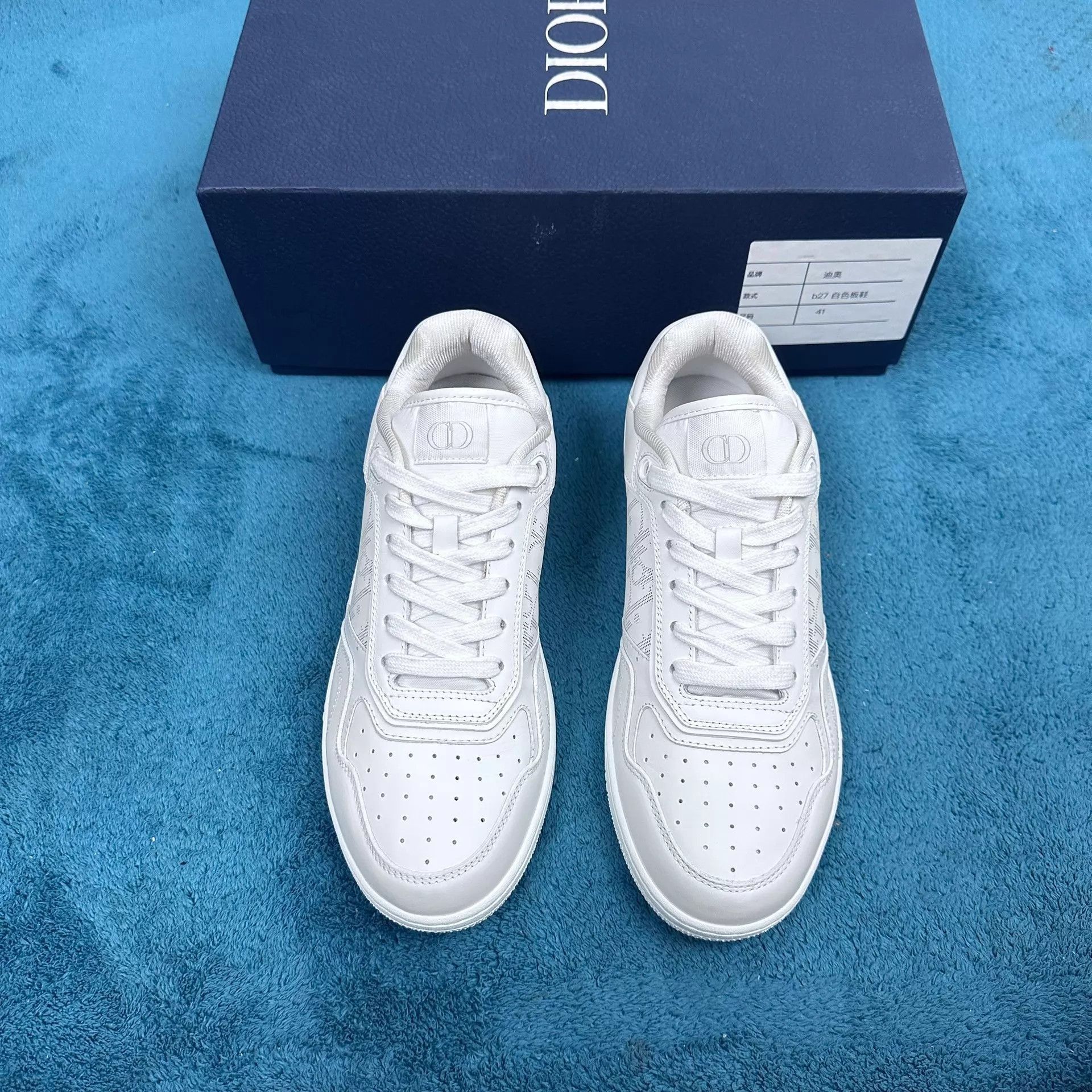 Dior White Low-Top Sneakers Size 8 Size US 8 / EU 41 - 1 Thumbnail