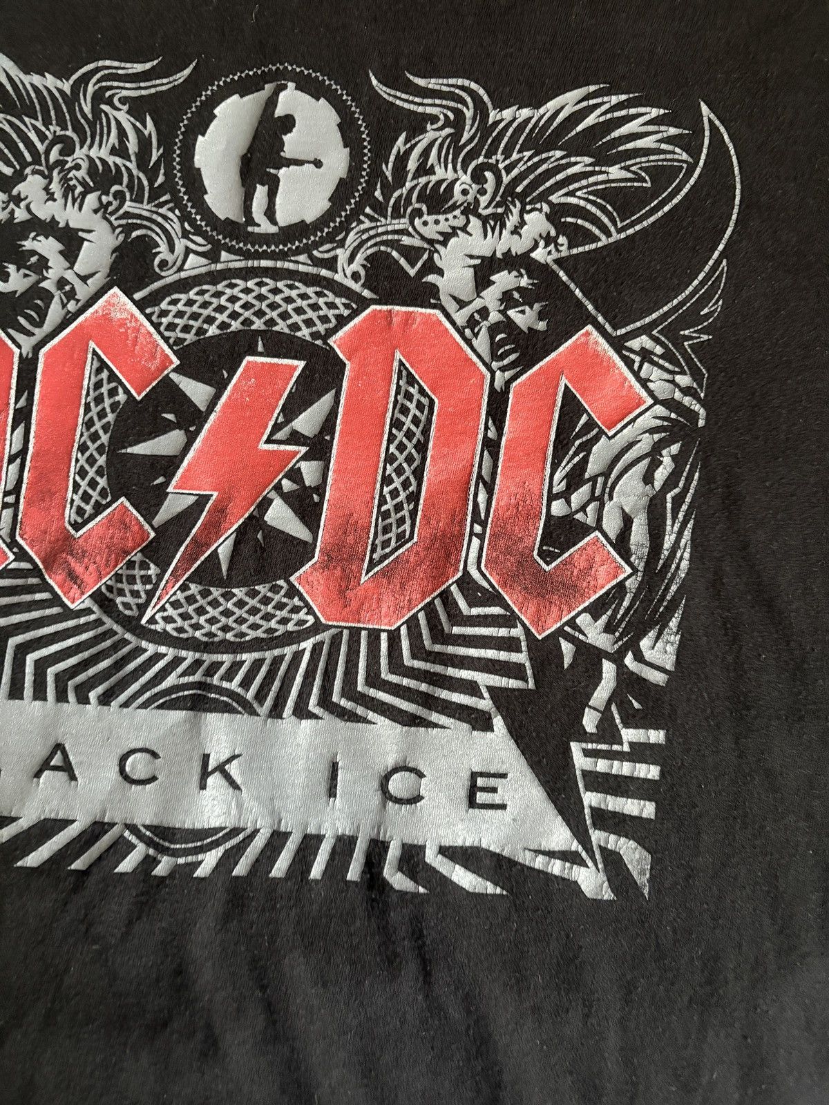 Vintage AC/DC ‘Black Ice’ Vintage Album Promo Tour Black T-Shirt Size US L / EU 52-54 / 3 - 3 Thumbnail