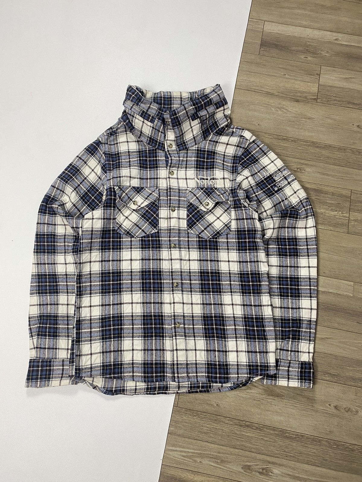 Norton Norton Flanel With Hooded Shirt Size US S / EU 44-46 / 1 - 3 Thumbnail