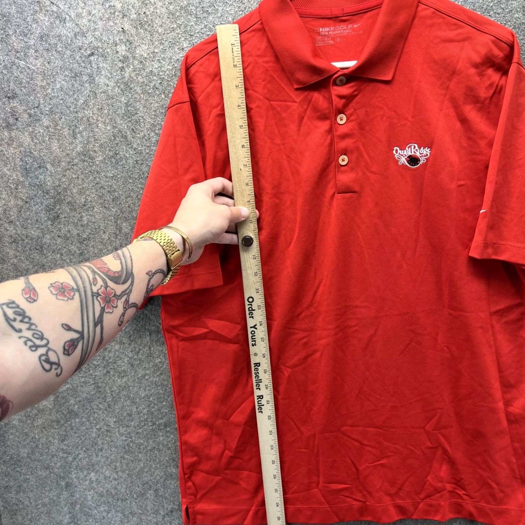 Nike Nike Golf Polo Shirt Mens Large Red Dri-FIT Quail Ridge Tour Performance Size US L / EU 52-54 / 3 - 4 Thumbnail