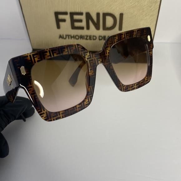 Fendi FENDI Acetate FF Sunglasses FF 0457/G/S Havana Size ONE SIZE - 3 Thumbnail