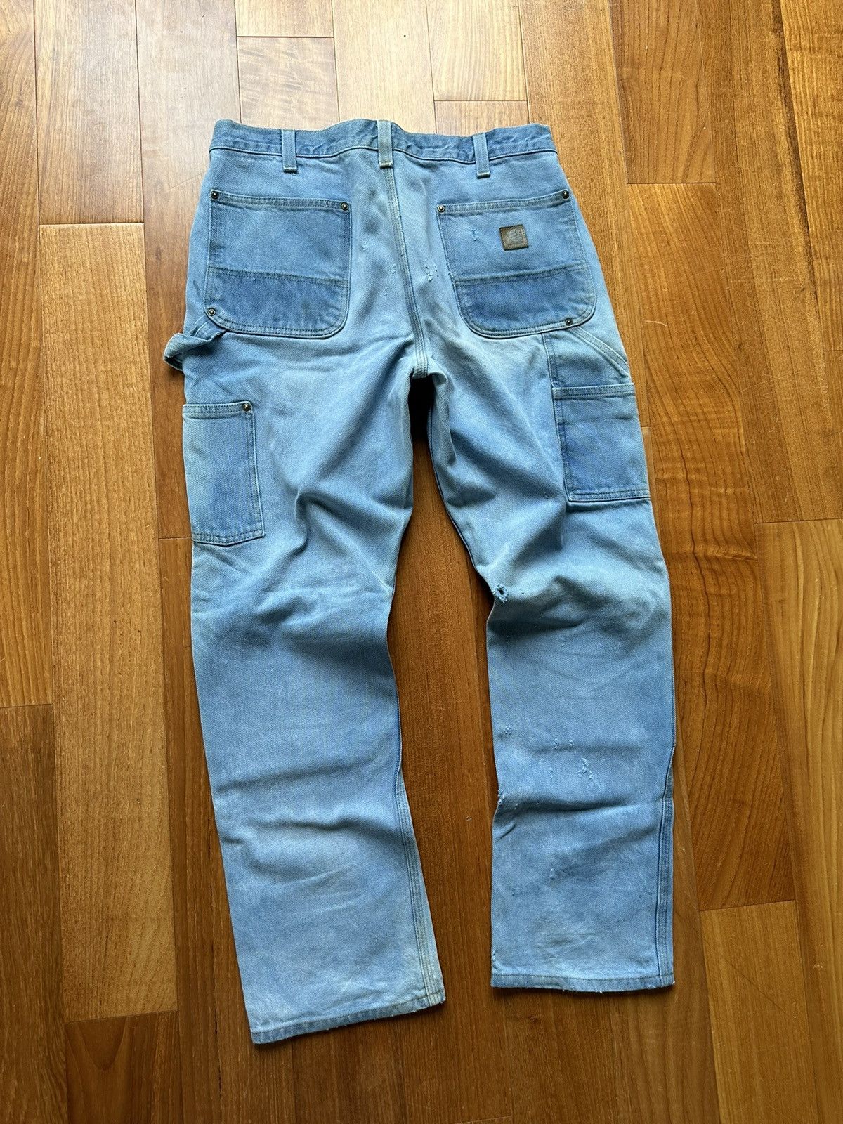 Carhartt Crazy Y2K Carhartt Lightwash Double Knee Pants RARE Size US 33 - 2 Thumbnail