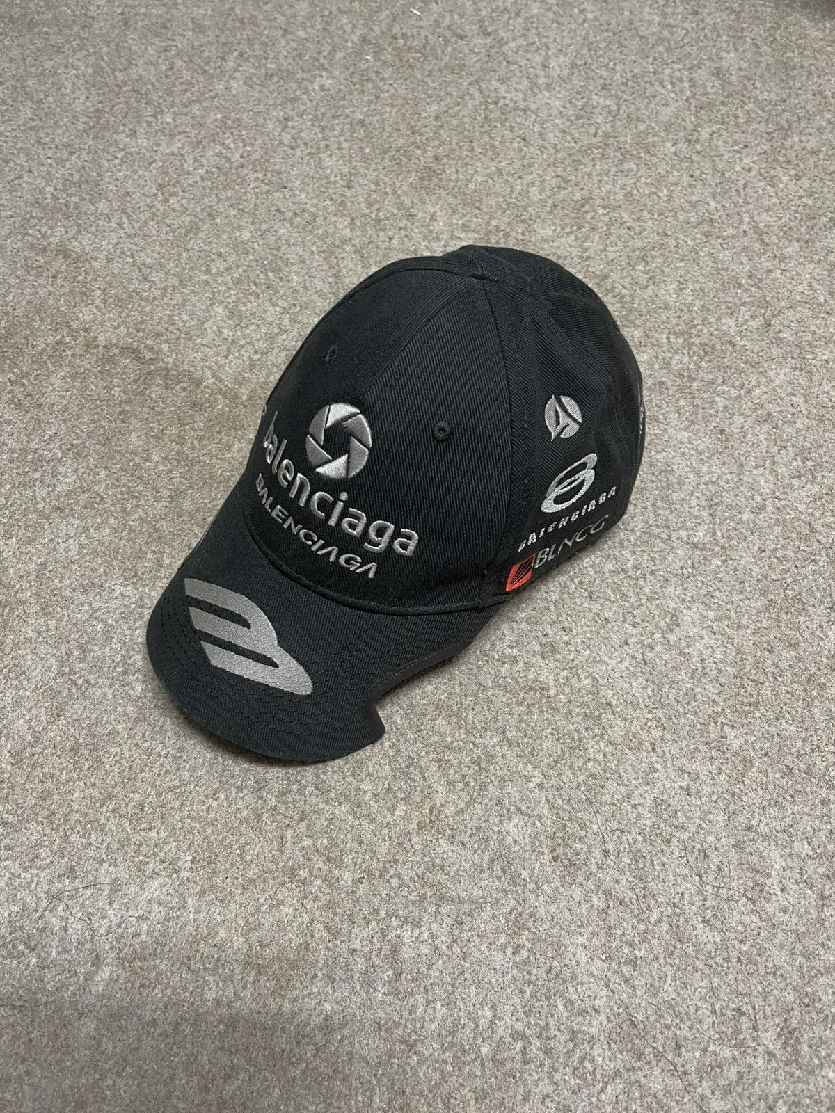 BALENCIAGA (バレンシアガ) HAT RACER CAP Balenciaga 'Racer Cap, , 100% Cotton, Size: Small in Black