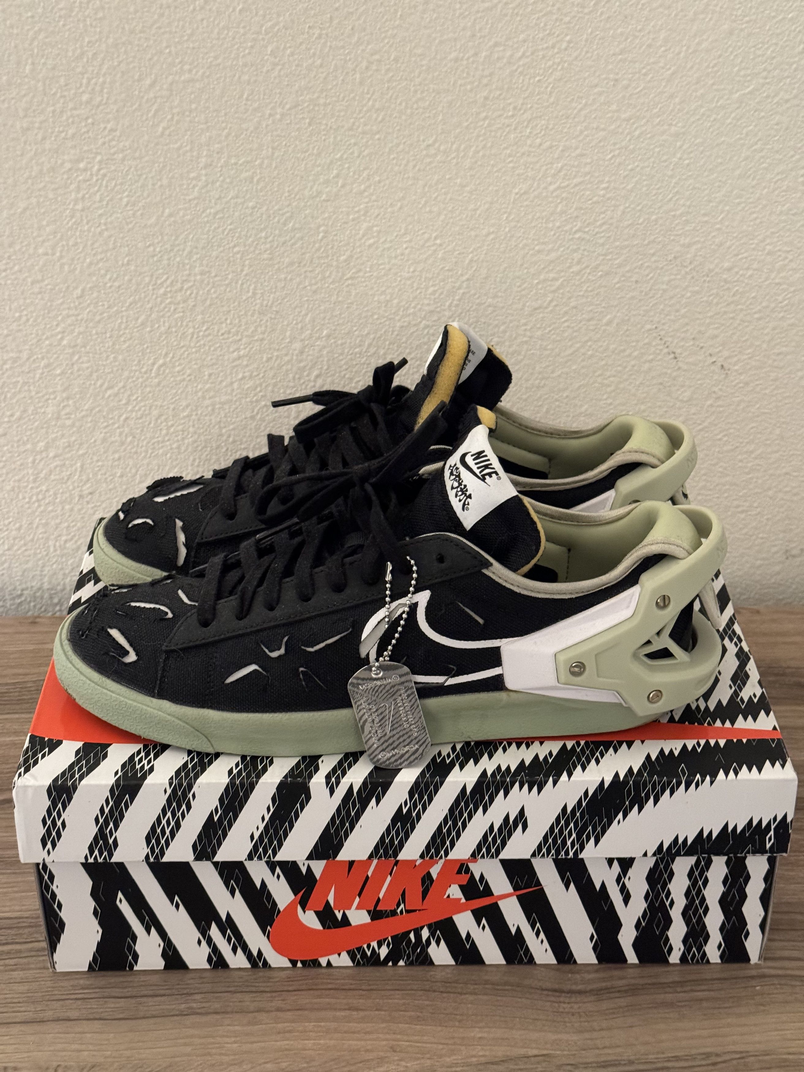 Nike Nike x Acronym Blazer Low - Black Olive Aura | Grailed