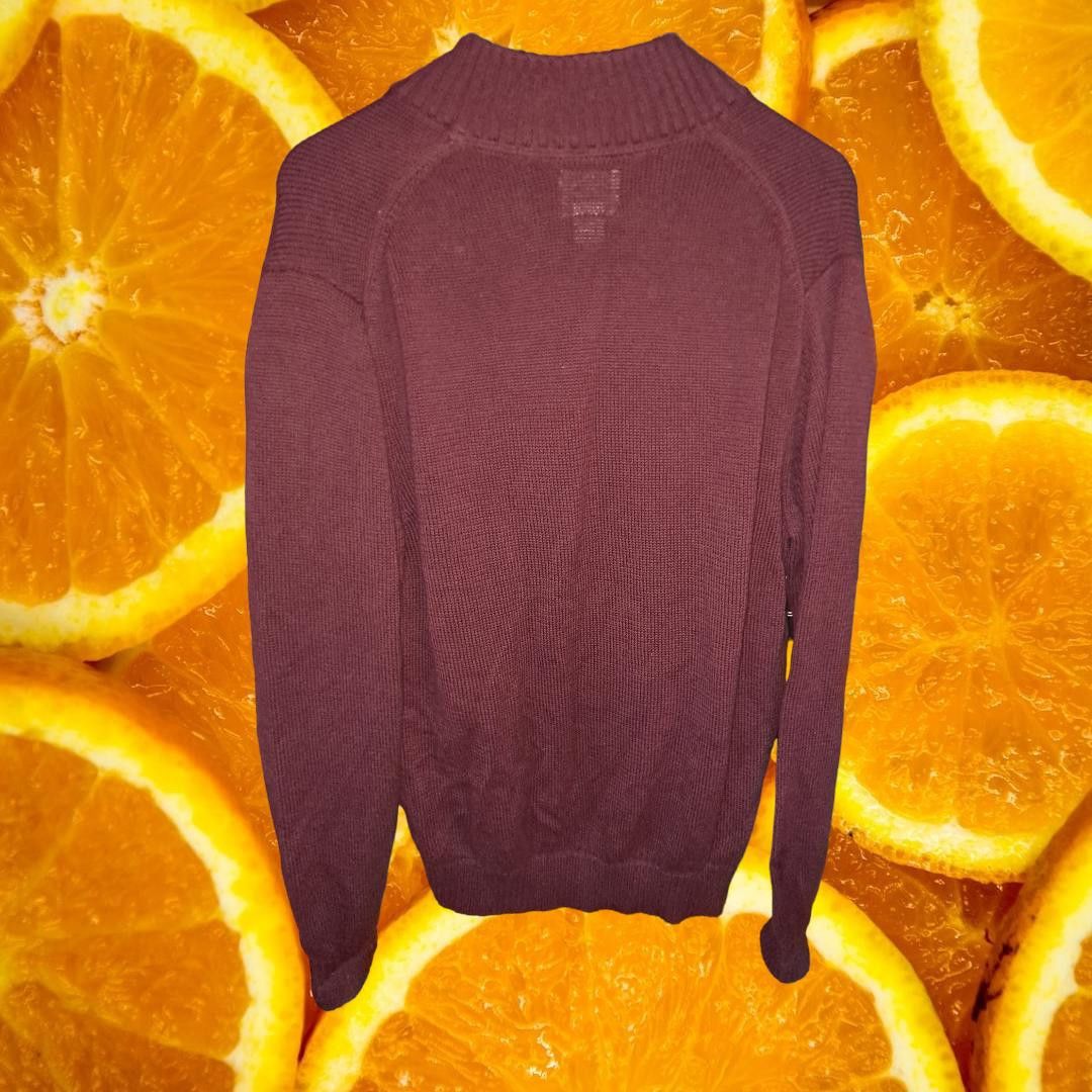 Other St John's Bay Maroon 1/4 Zip Sweater 100% Cotton Size Large Size US L / EU 52-54 / 3 - 5 Thumbnail