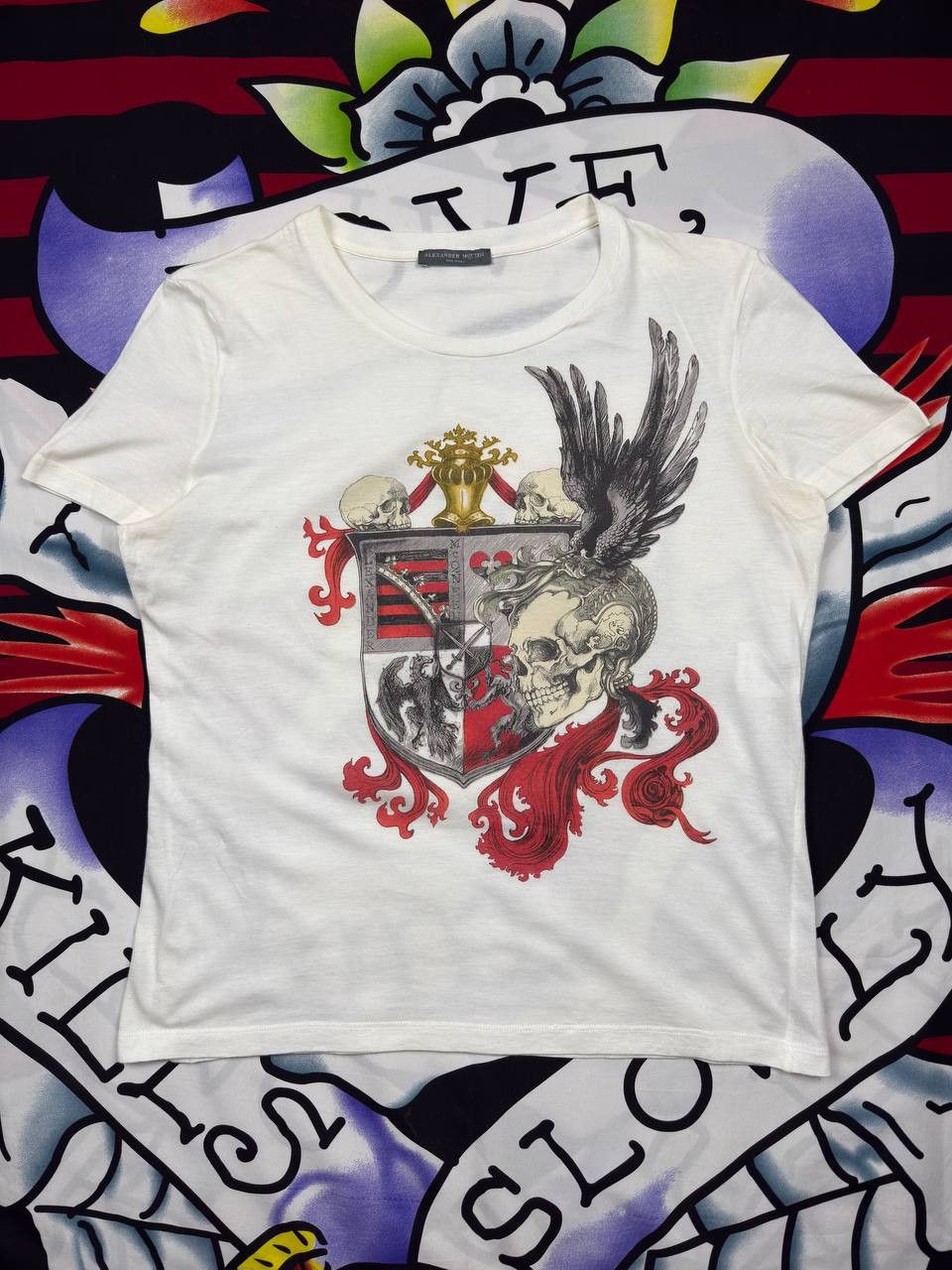 Alexander McQueen Alexander McQueen Luxury T-Shirt Skull Pattern Size M Size M / US 6-8 / IT 42-44 - 1 Thumbnail