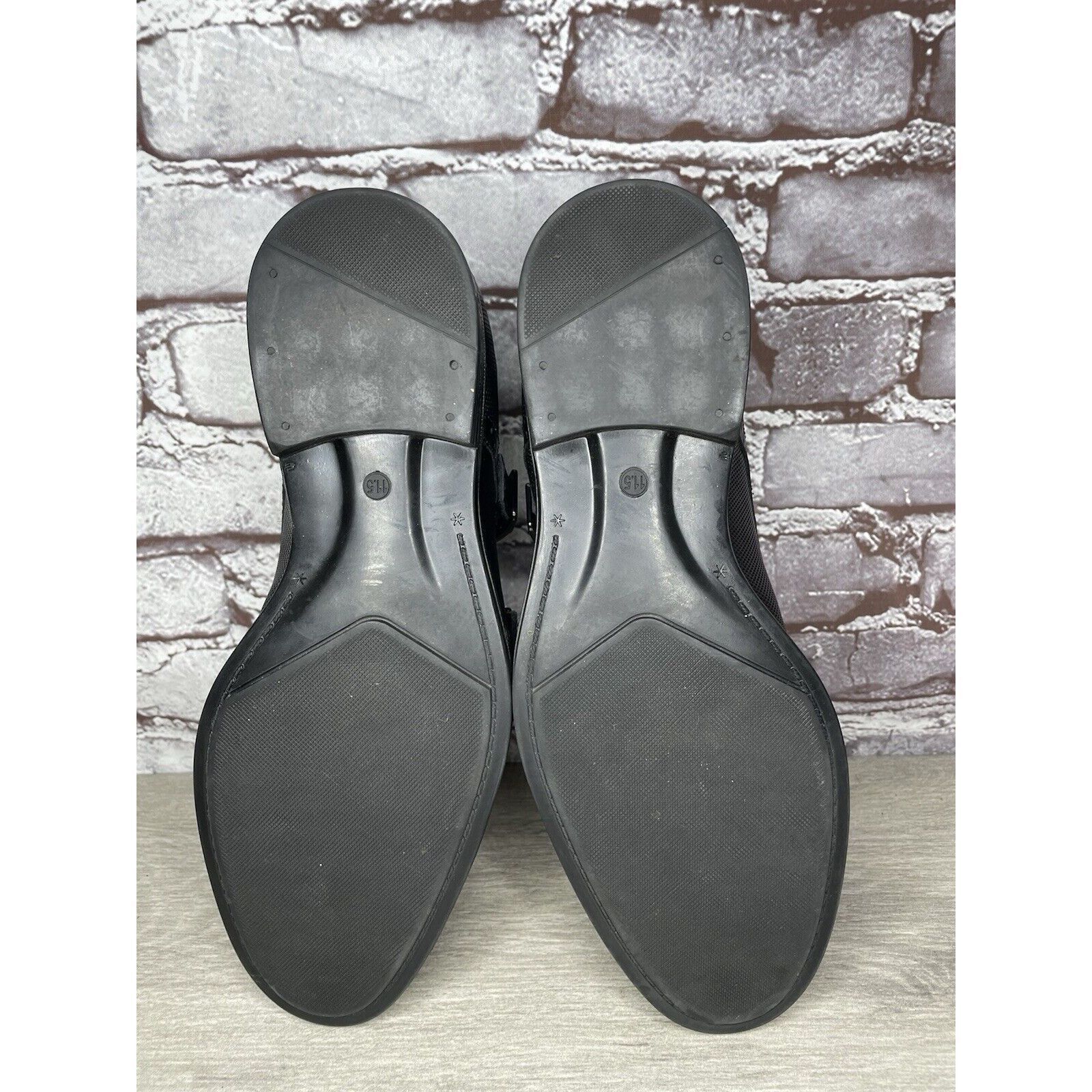 Karl Lagerfeld KARL LAGERFELD Black Leather Double Monk Strap Loafers Shoes Size US 11.5 / EU 44-45 - 9 Thumbnail