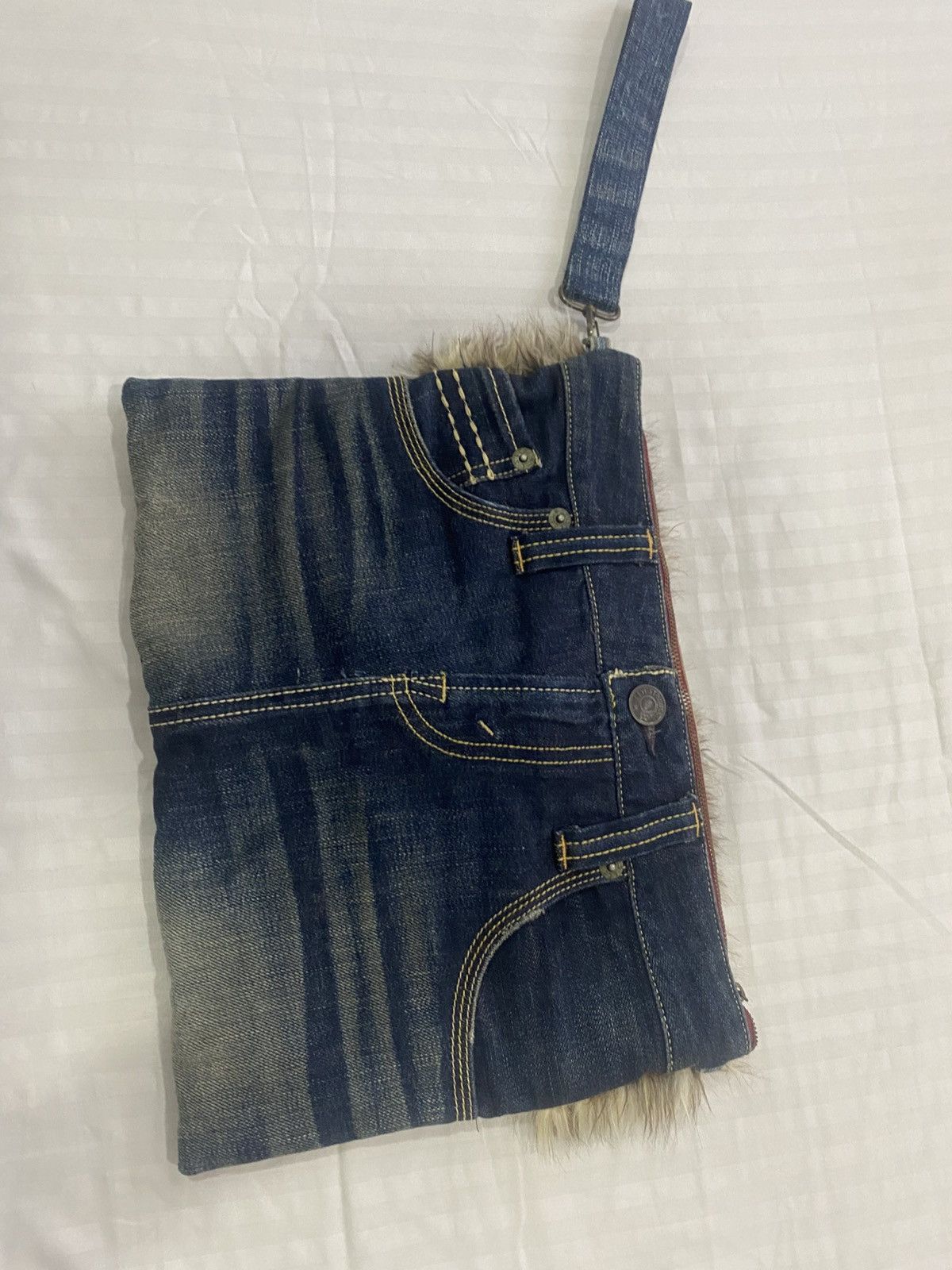 Levi's Made & Crafted Custom Levi's Denim Fur Wristlet Bag Size ONE SIZE - 4 Thumbnail