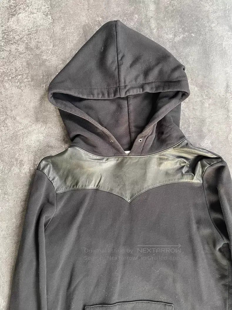 Saint Laurent Paris Saint Laurent Paris Sheepskin Hooded Leather Blend Hoodie Size US XL / EU 56 / 4 - 2 Thumbnail