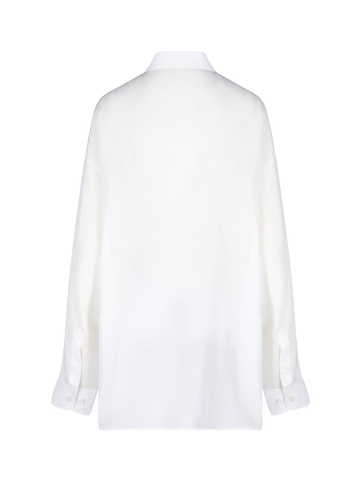 Balenciaga o1bcso1str1124 Fluid Blouse Shirt in White Size XS / US 0-2 / IT 36-38 - 4 Thumbnail