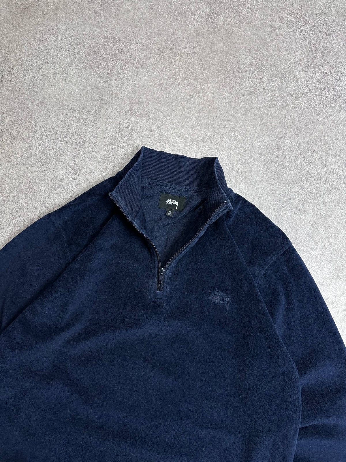Stussy Vintage Stussy Velour Quarter Zip Sweater M Size US M / EU 48-50 / 2 - 4 Thumbnail