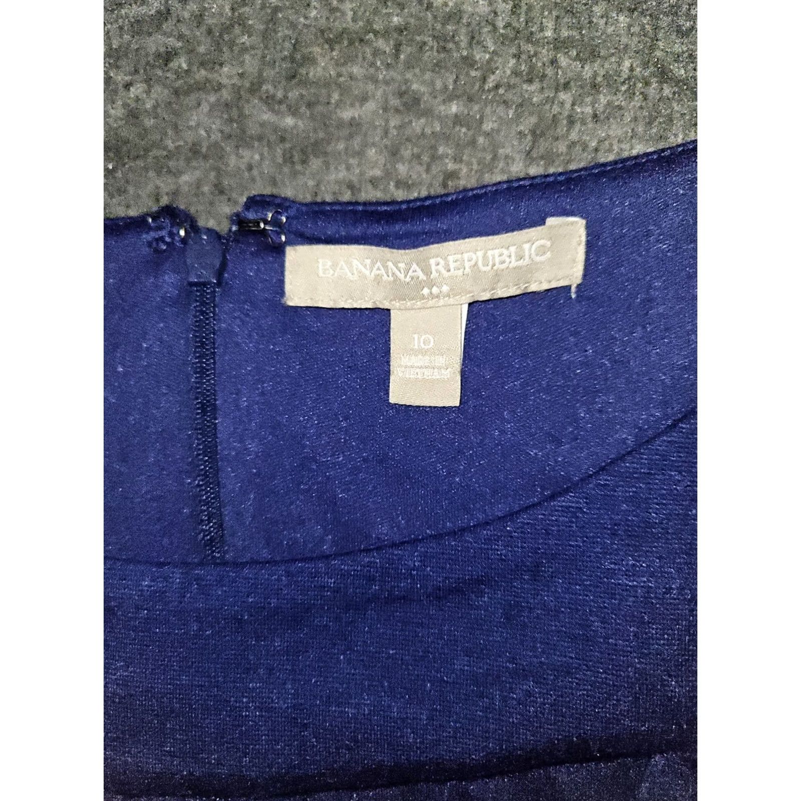 Banana Republic Banana Republic Sheath Dress Womens 10 Blue Sleeveless Lined Zip Keyhole Midi Dress Size L / US 10 / IT 46 - 2 Thumbnail