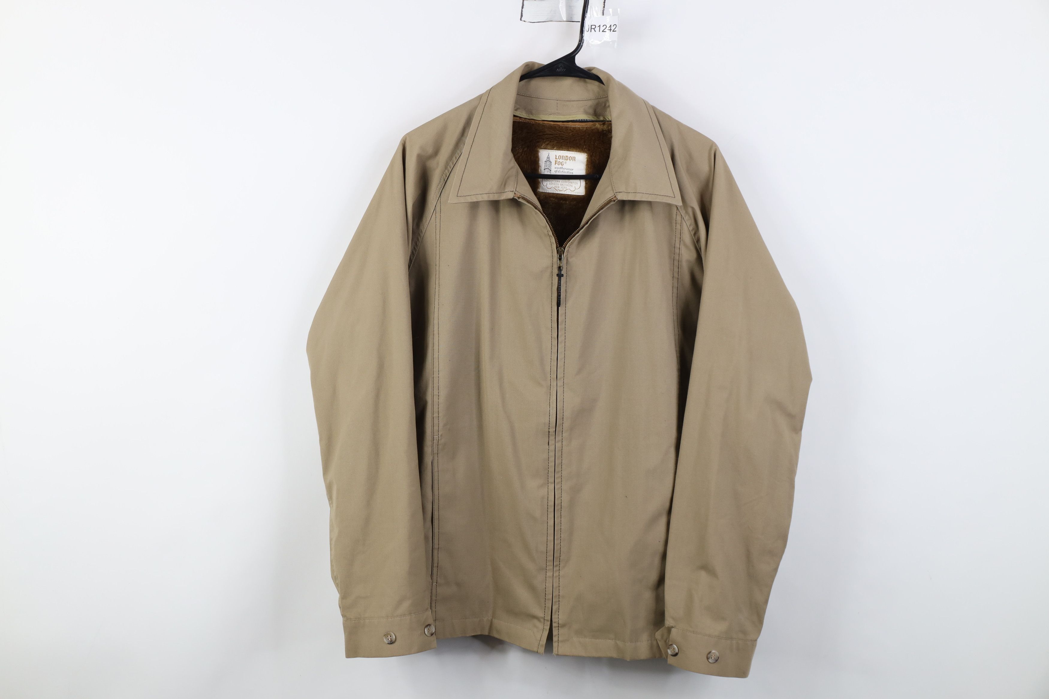 Vintage Vintage 70s Streetwear Full Zip Bomber Jacket Beige USA Size US XL / EU 56 / 4 - 1 Thumbnail