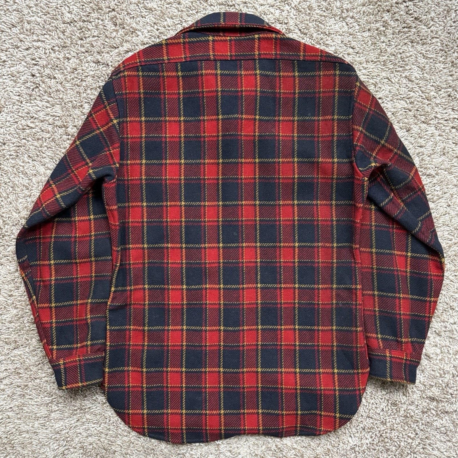 Pendleton × Vintage Vintage Pendleton Thick Wool Shacket Flannel Shirt Red Plaid Size US M / EU 48-50 / 2 - 2 Thumbnail
