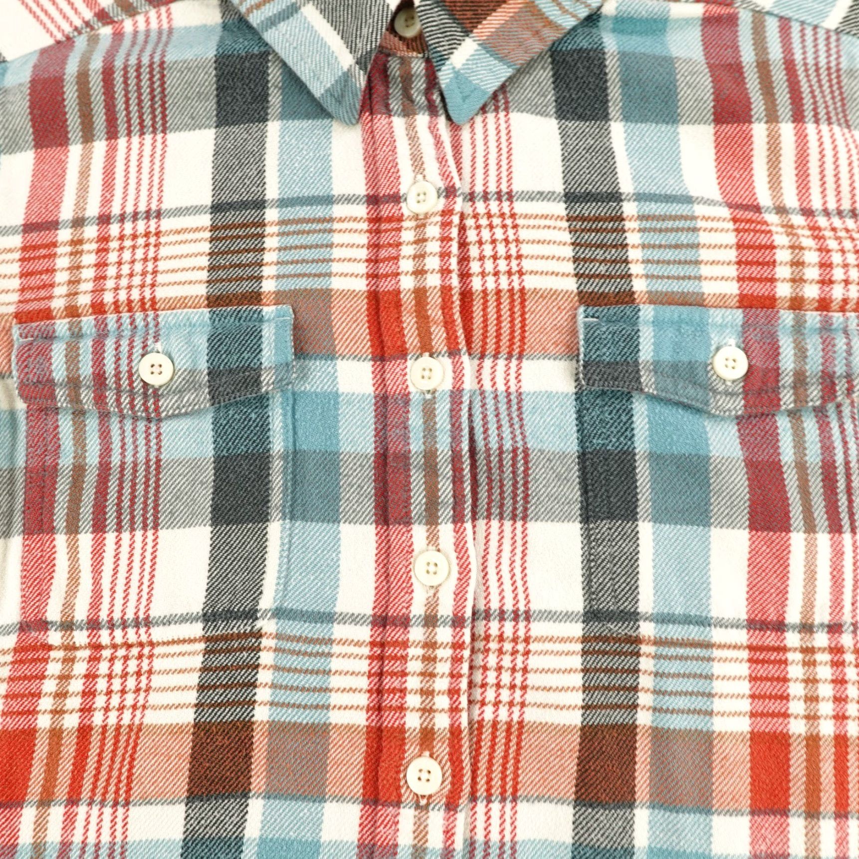 Patagonia Patagonia Shirt Women 10 Red Blue Plaid Long Sleeved Fjord Flannel Button Up Top Size L / US 10 / IT 46 - 3 Thumbnail