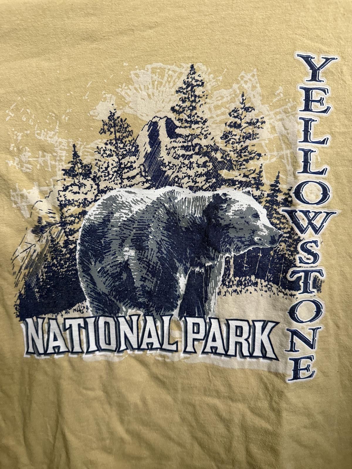 Fruit Of The Loom Yellowstone T-shirt Big Bear Adult National Park Tee - M Size US M / EU 48-50 / 2 - 3 Thumbnail