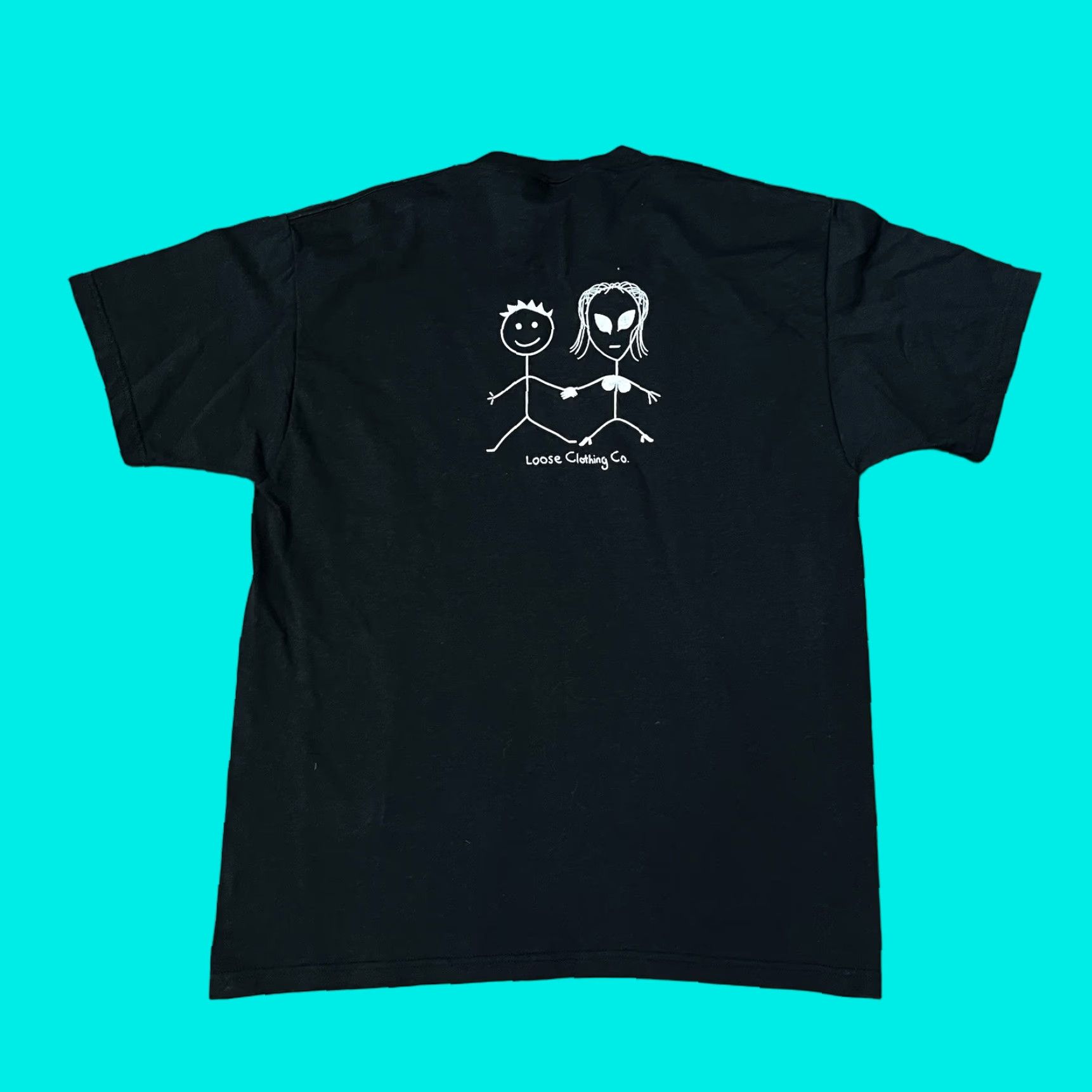 Vintage VINTAGE Alien Extraterrestrial UFO T-Shirt Mens L Black 90s Aliens Funny Comedy Skate Mens Size US L / EU 52-54 / 3 - 1 Thumbnail