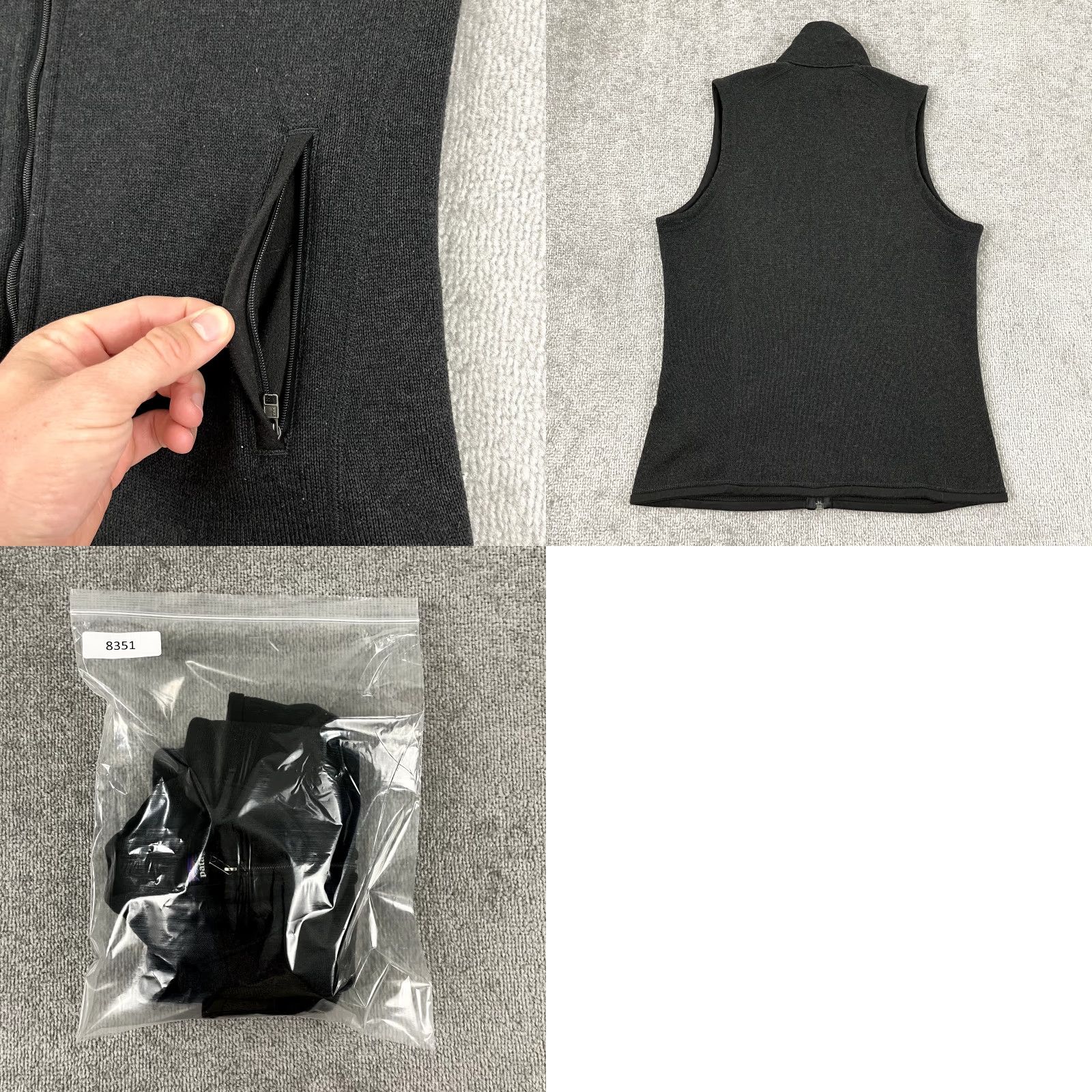 Patagonia PATAGONIA Vest Womens Medium Black Better Sweater Full Zip Hiking Logo Vest Size M / US 6-8 / IT 42-44 - 8 Thumbnail
