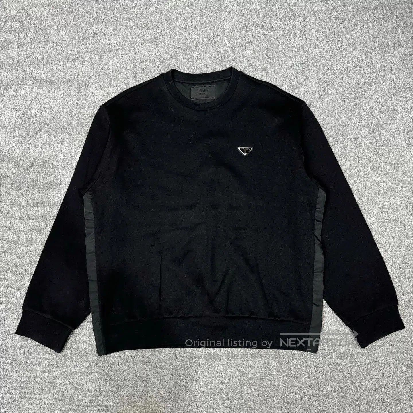 Prada Black Long Sleeve Sweatshirt with Logo. Size US M / EU 48-50 / 2 - 1 Thumbnail