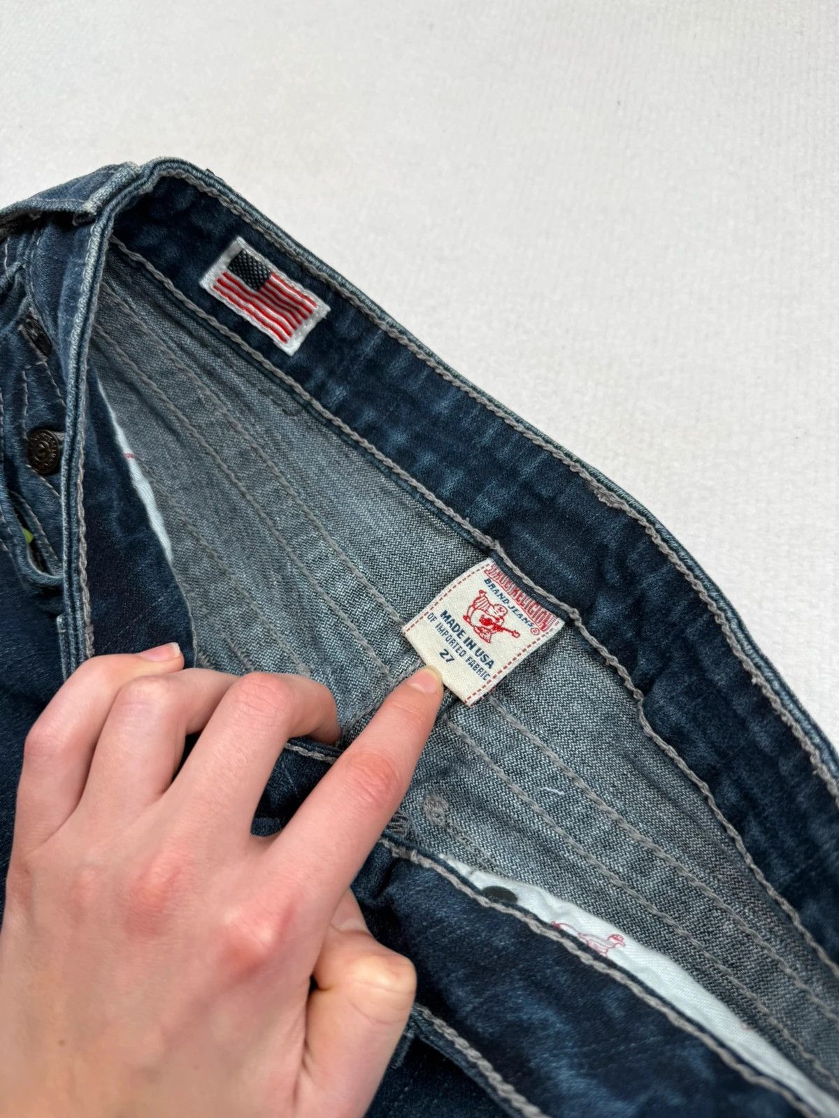 True Religion True Religion Low Waist Hot Pants Micro Shorts 2000s Y2 Size 27" / US 4 / IT 40 - 4 Thumbnail