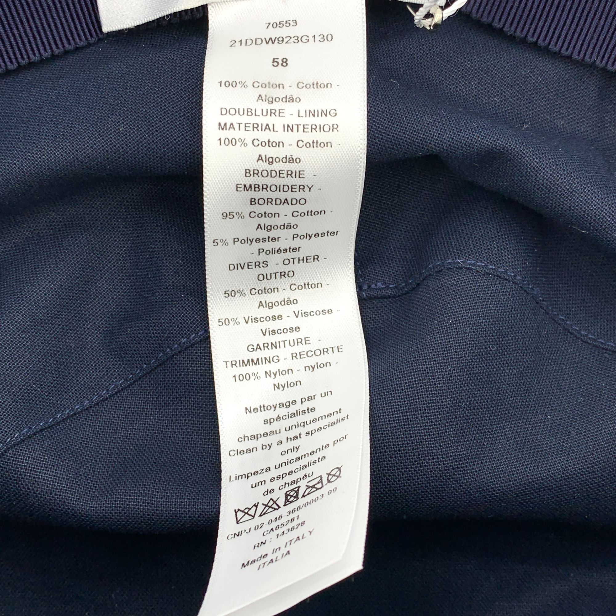 Dior Christian Dior Tie-Dyed Cotton Fishermans Hat W/Mesh Detail Size ONE SIZE - 3 Thumbnail