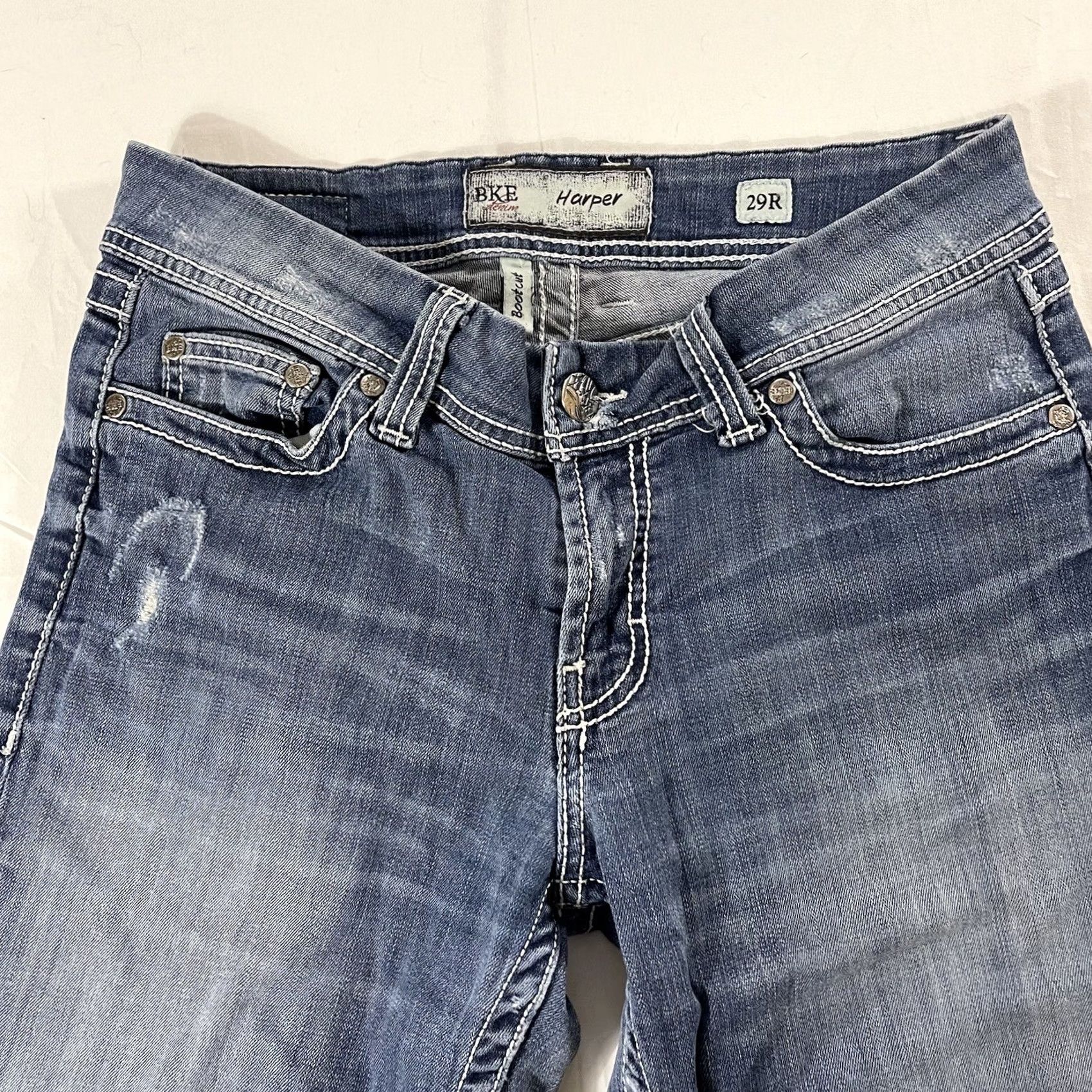 Vintage BKE Harper Jeans Bootcut Denim 29R Women Regular 29 Blue 5-Pocket Stretch Size 29" - 5 Thumbnail