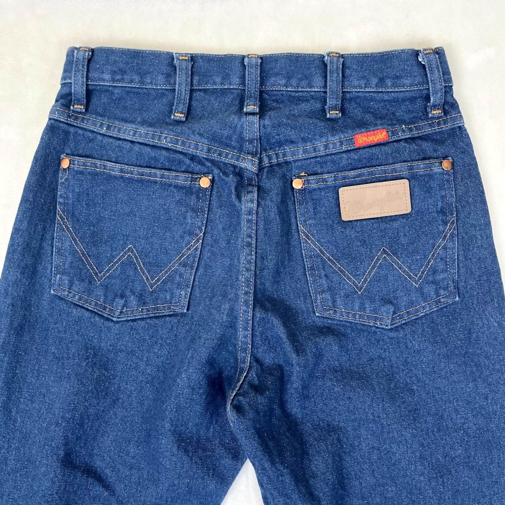 Wrangler VINTAGE Wrangler Jeans Womens 11x34 High Rise Straight Denim Blue Dark Wash Jeans Size 32" / US 10 / IT 46 - 7 Thumbnail