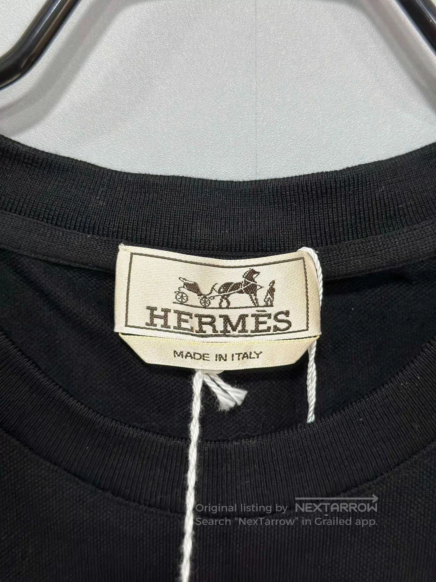 Hermes HERMES Black Round Neck Short Sleeve. Size US XL / EU 56 / 4 - 4 Thumbnail