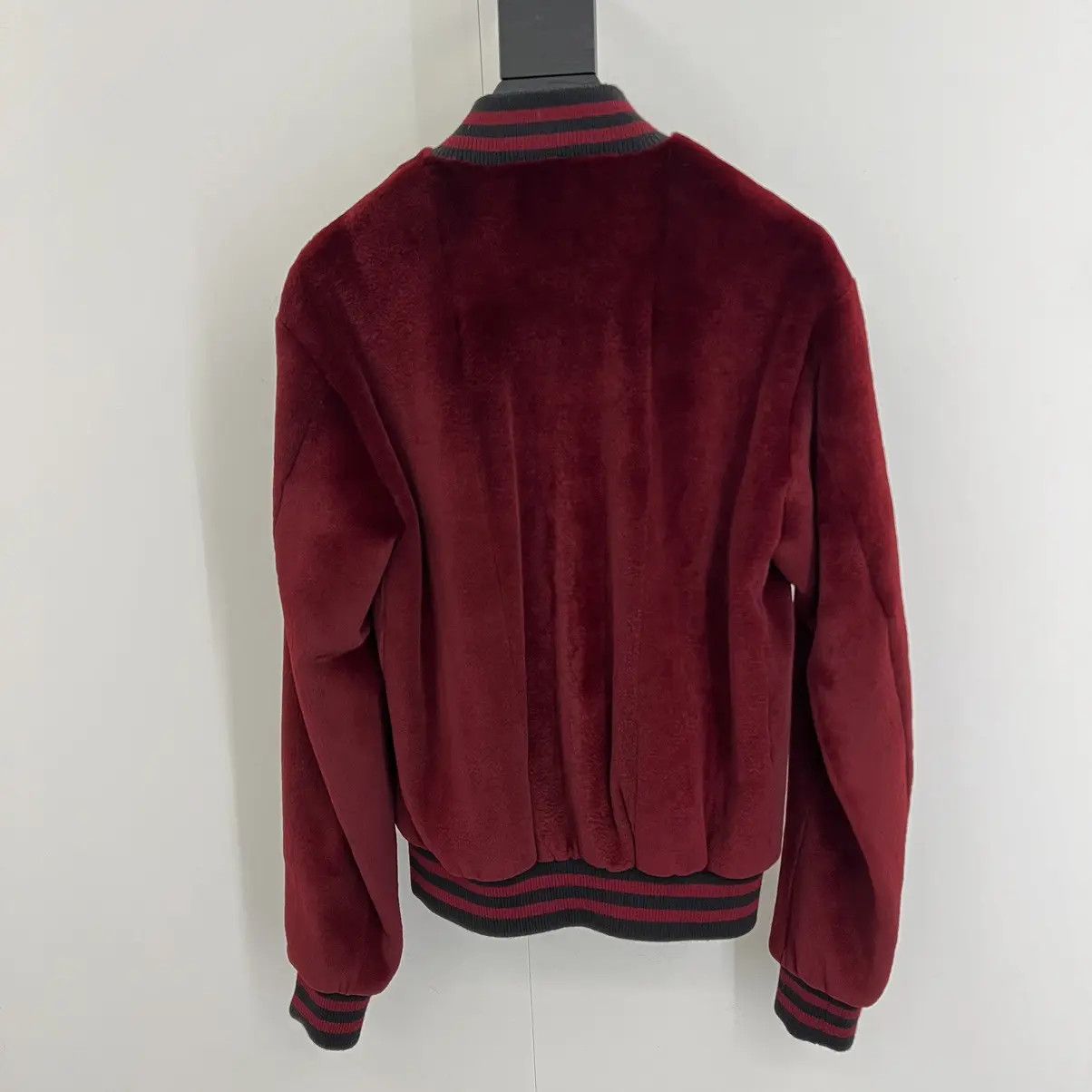 Saint Laurent Paris o1bcso1str0924 Teddy Vison Rase Jacket in Burgundy Size US XS / EU 42 / 0 - 2 Thumbnail