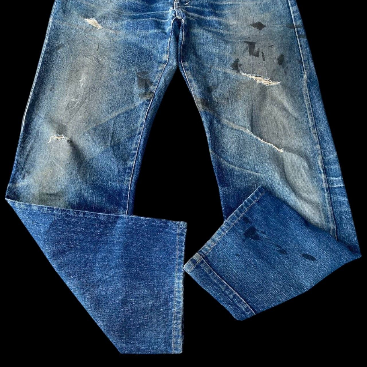 Okura VINTAGE OSAKA OKURA IRON HR MARKETT SELVEDGED DISTRESSED Size US 30 / EU 46 - 7 Thumbnail