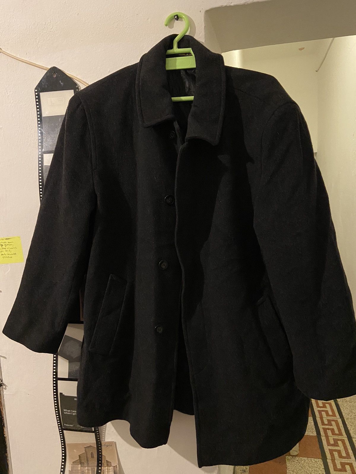 Vintage Wool overcoat - Italian designer’s x Avante garde x Vintage Size US L / EU 52-54 / 3 - 1 Thumbnail