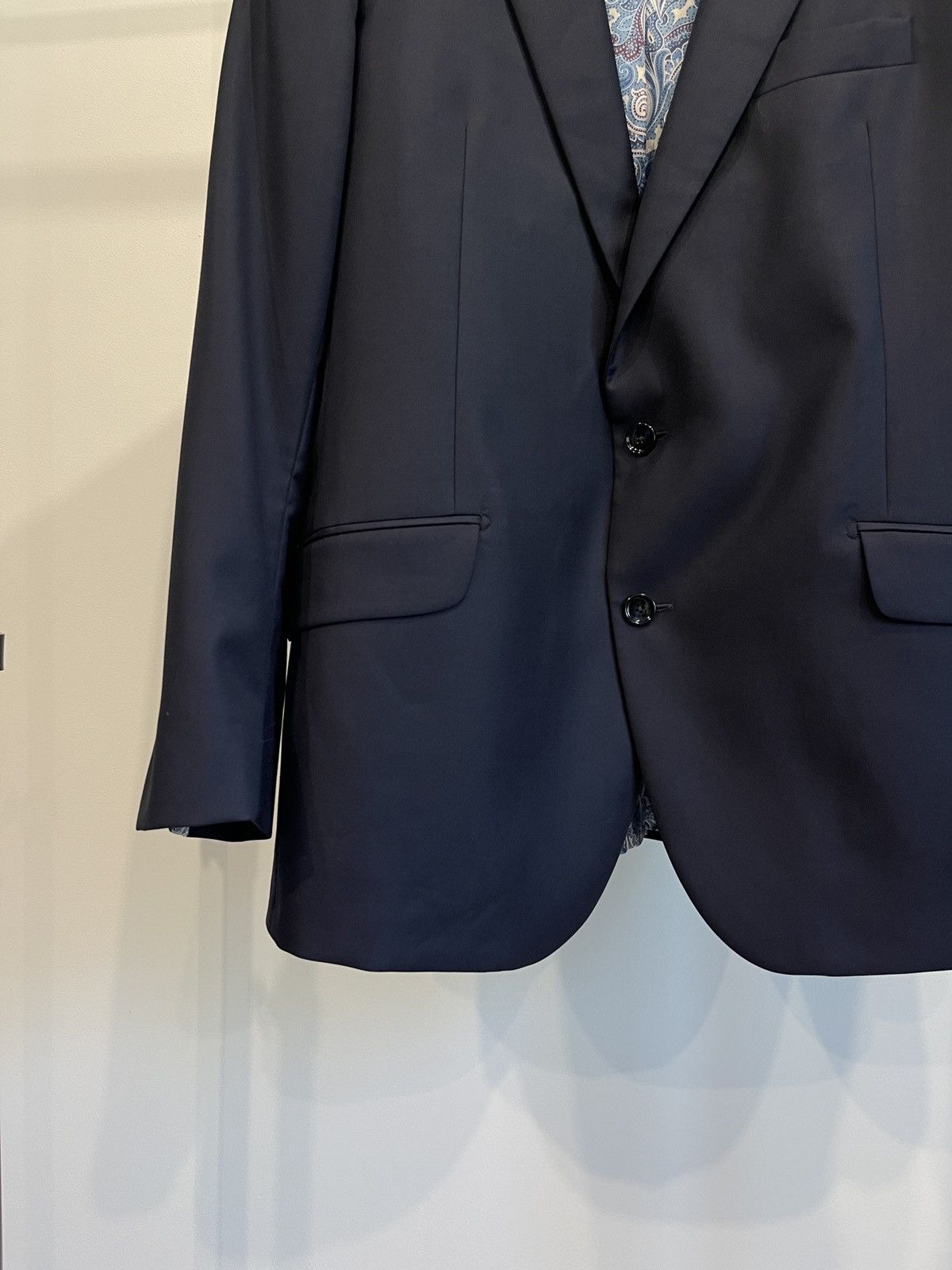 Vitale Barberis Canonico Vintage VITALE BARBERIS CANONICO blazer dark blue jacket Size 42R - 3 Thumbnail