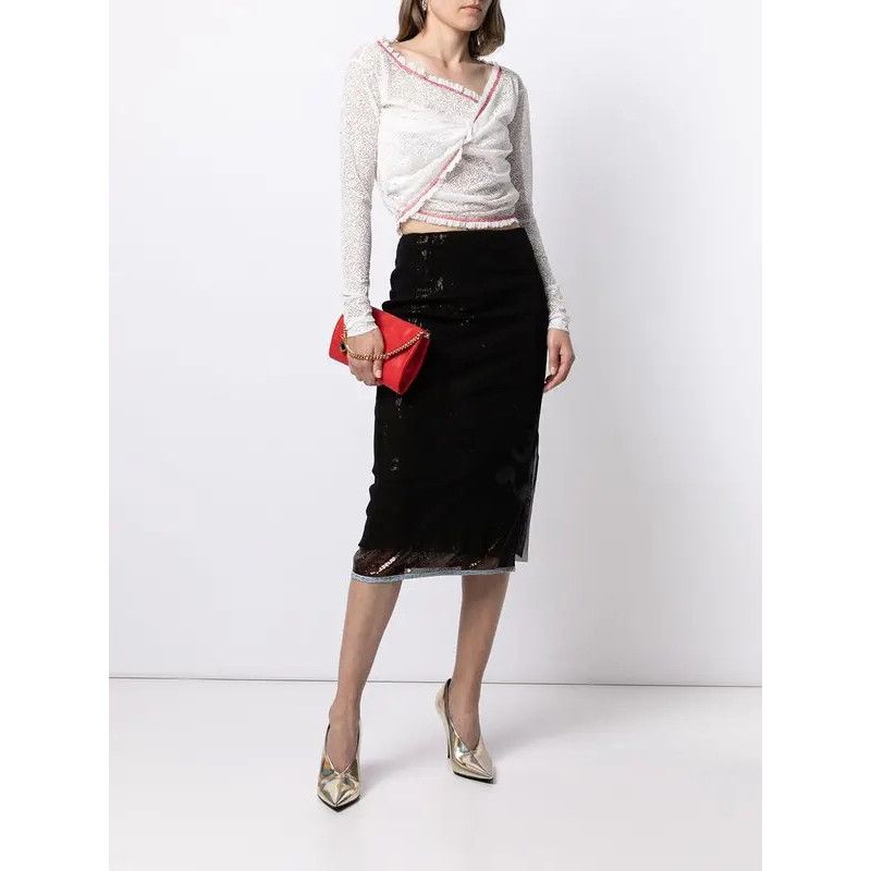 Y/Project Twisted Lace L/S Top, White Medium FR38 Size M / US 6-8 / IT 42-44 - 8 Thumbnail