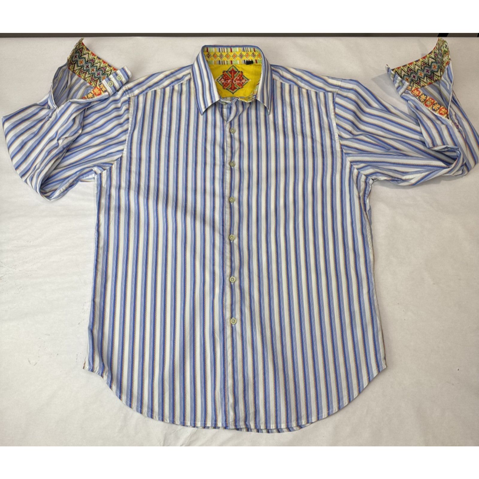Robert Graham Twee Robert Graham Contrast Cuff Vibrant Aztec Shirt Large Size US L / EU 52-54 / 3 - 9 Thumbnail