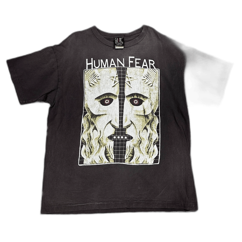 Saint Michael Human Fear Vintage Short Sleeve T-Shirt Size US XL / EU 56 / 4 - 1 Thumbnail