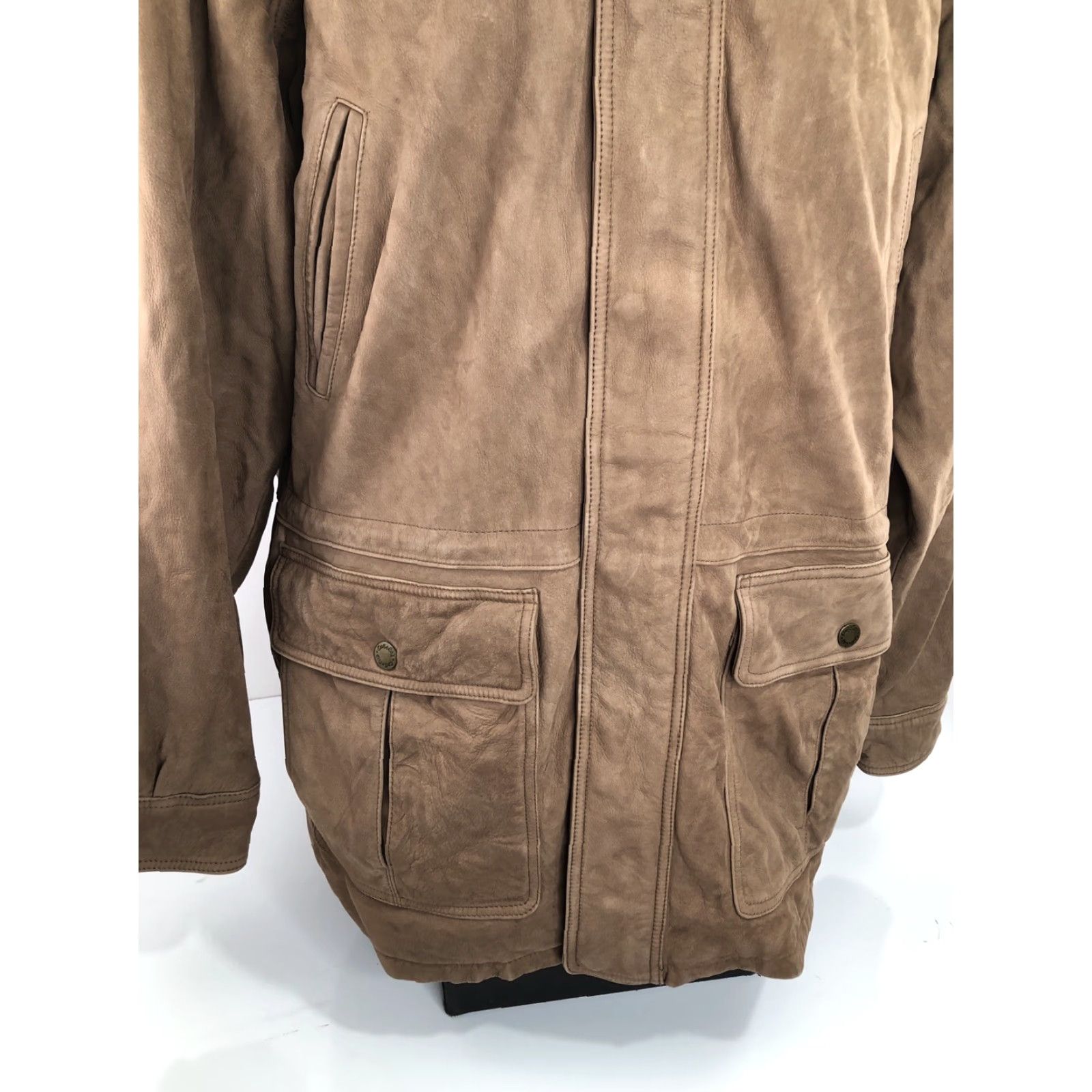Vintage CABELA'S Outfitter Series LEATHER Ranch Jacket XL TALL Lined Thinsulate Brown Men Size US XL / EU 56 / 4 - 4 Thumbnail
