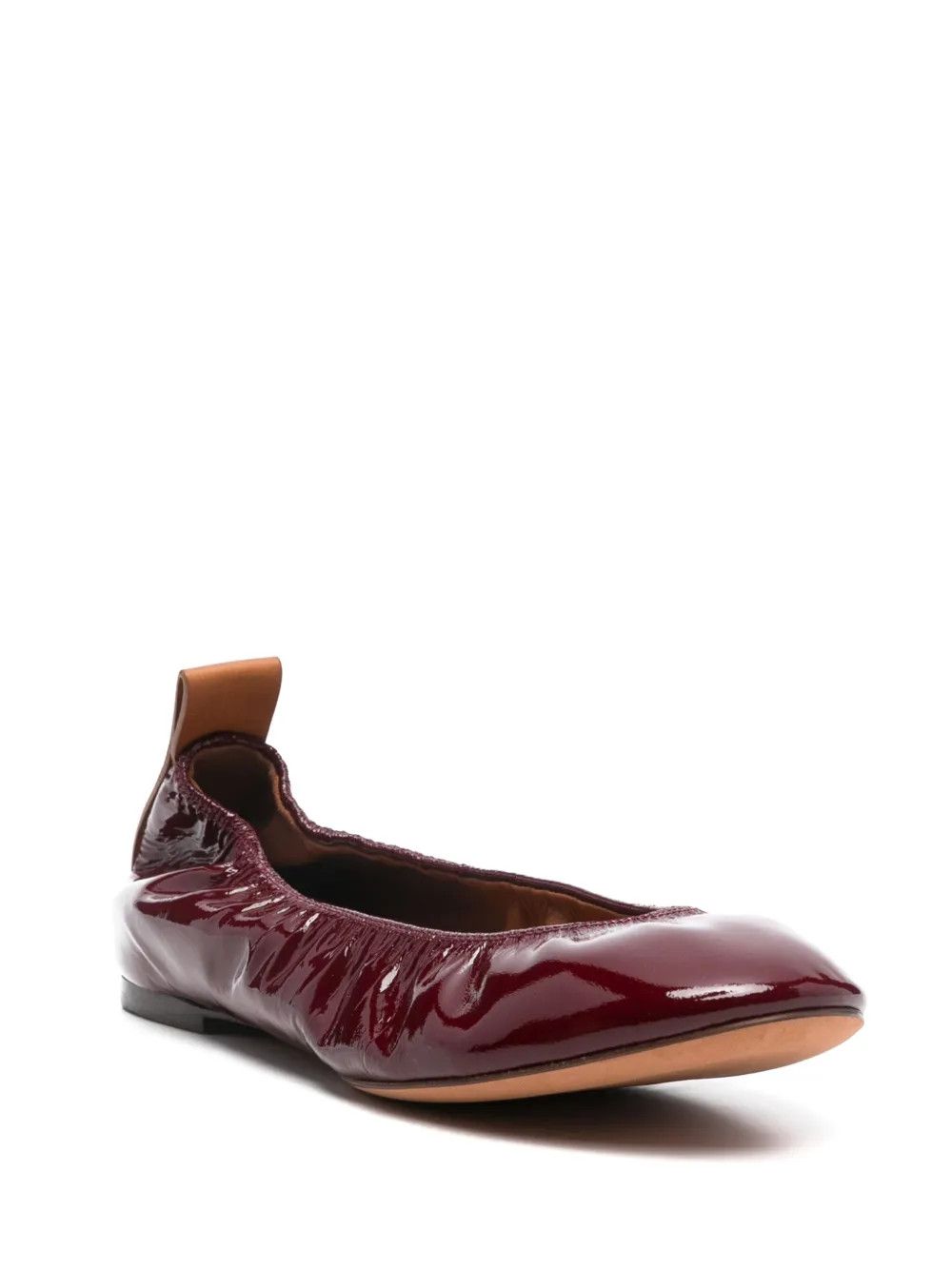 Lanvin o1y0326 Ballet Flats in Burgundy Size US 6 / IT 36 - 2 Thumbnail