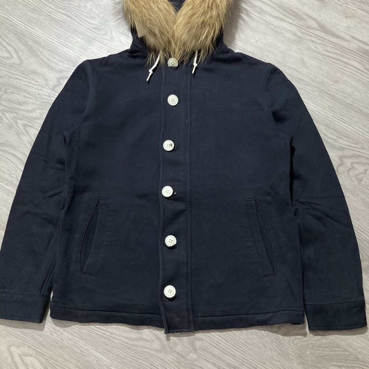 Japanese Brand 2000s Beams Japan Button/Zipper Fur Hoodie Black Lgb Size US S / EU 44-46 / 1 - 4 Thumbnail