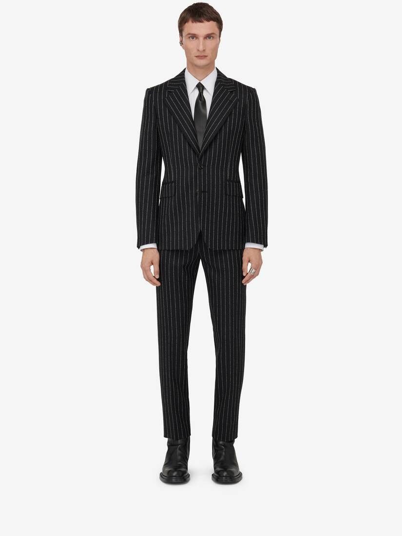 Alexander McQueen o1w1db10725 Neat Shoulder Single-Breasted Jacket in Black Size US XL / EU 56 / 4 - 2 Thumbnail