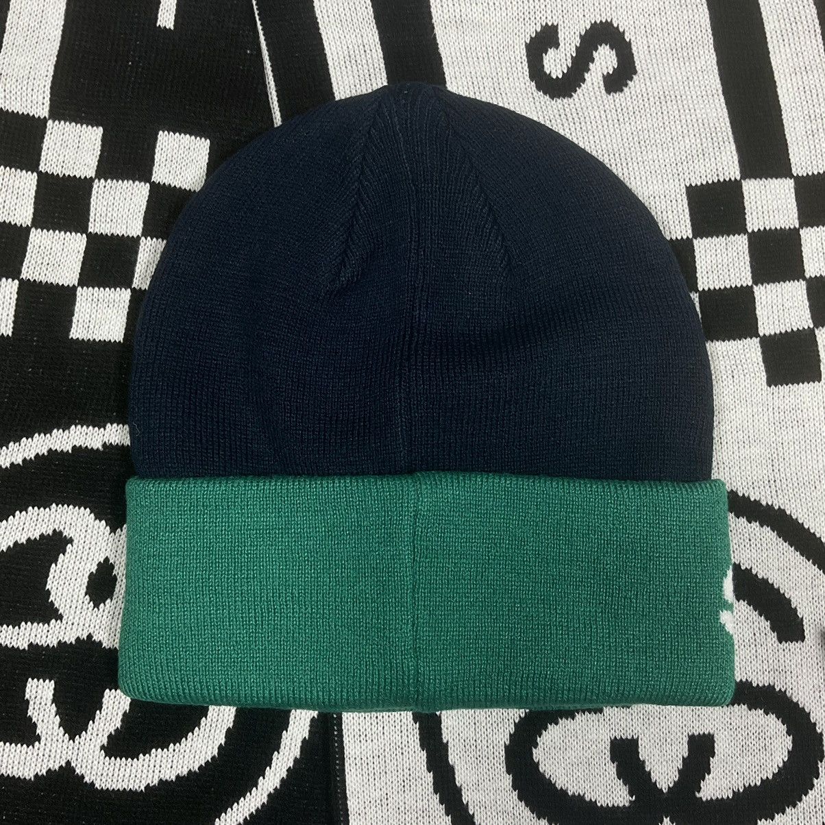 Streetwear × Stussy STUSSY HELVETIA JACQUARD BEANIE NAVY | Grailed