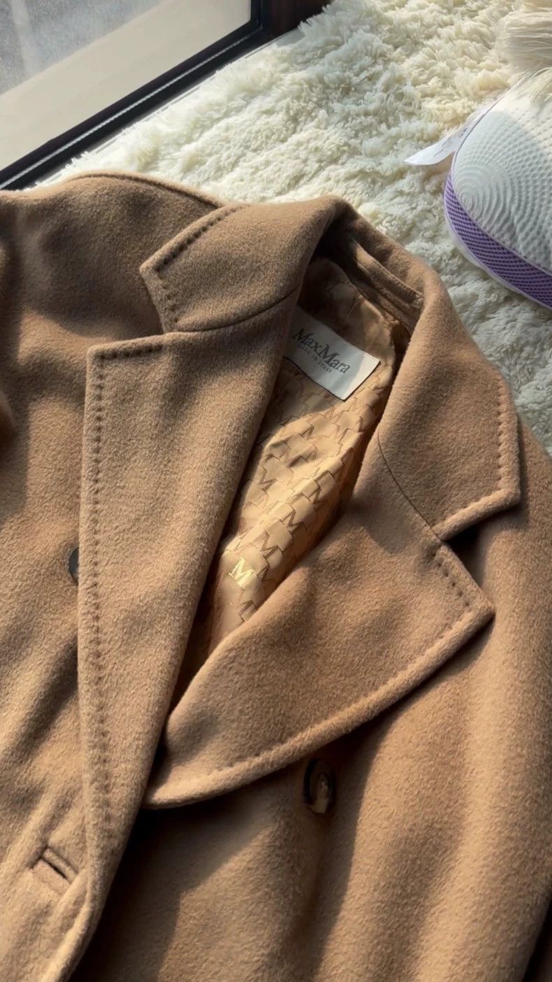 Max Mara Max Mara 101801 Brown Coat Size L / US 10 / IT 46 - 1 Thumbnail