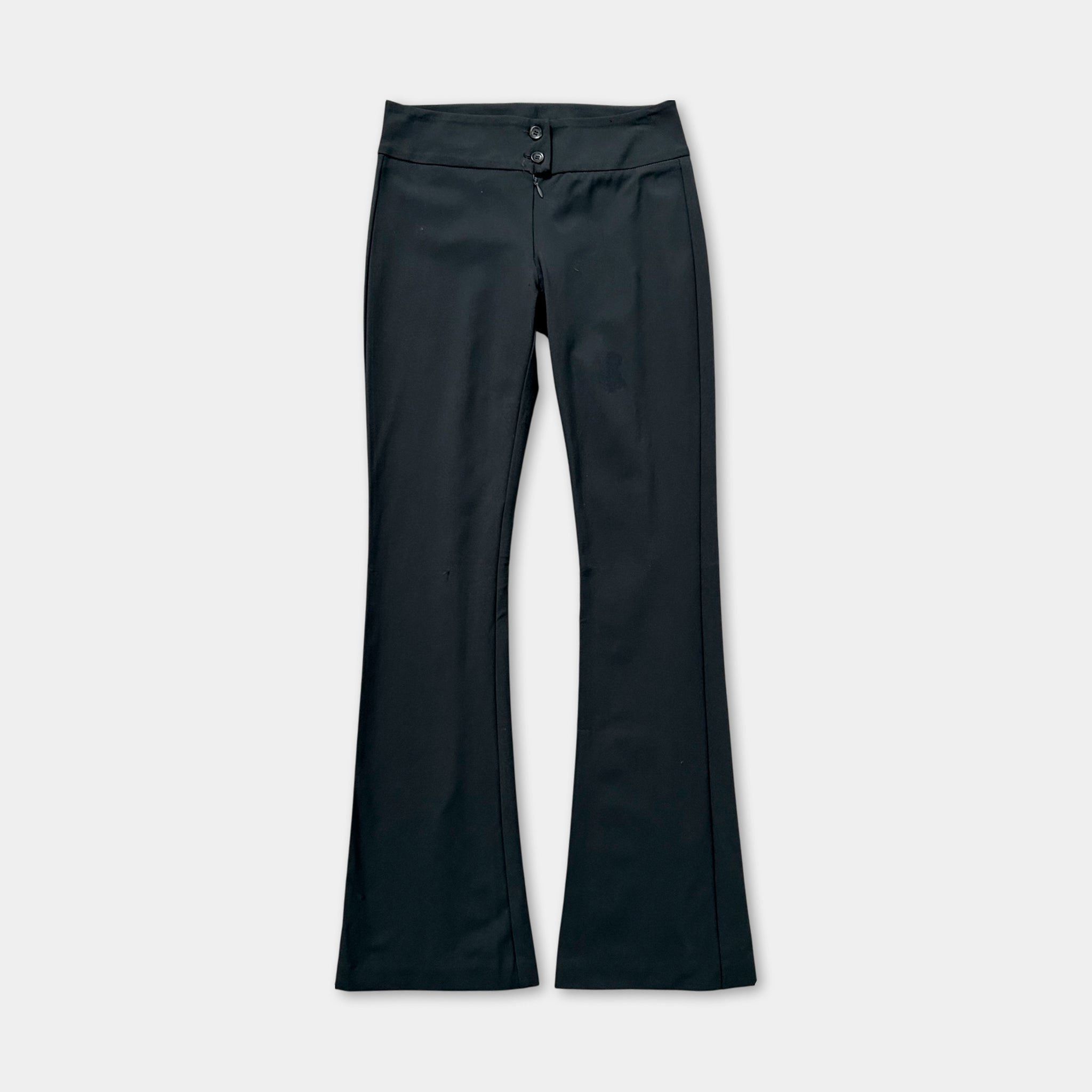 Marithe + Francois Girbaud Marithé + François Girbaud Black Flared Nylon Pants Size 26" / US 2 / IT 38 - 1 Thumbnail
