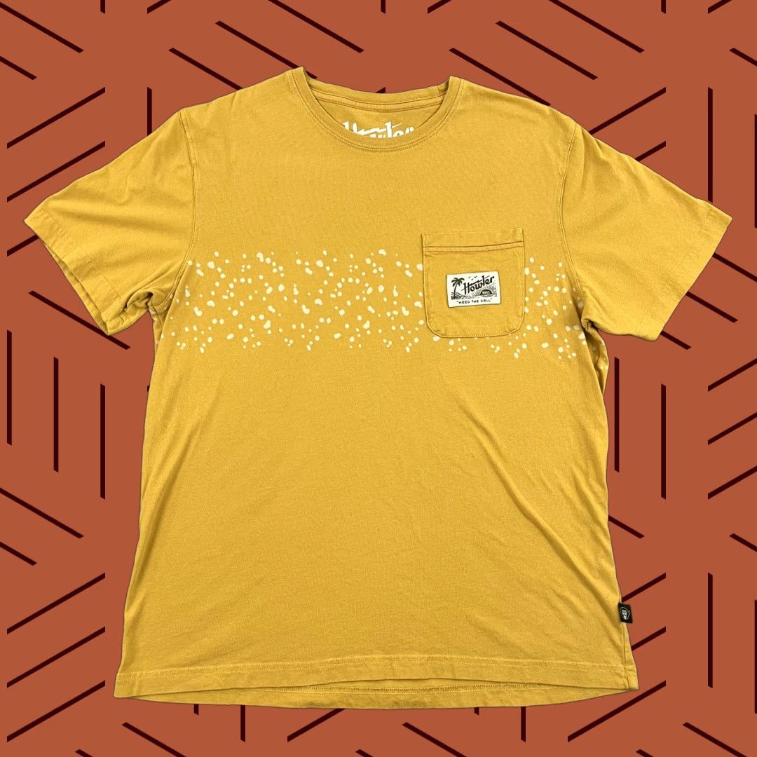 Howler Brothers HOWLER BROS Shirt Mens Medium Golden Yellow Graphic Pocket Tee Beach Outdoor S/S Size US M / EU 48-50 / 2 - 1 Thumbnail