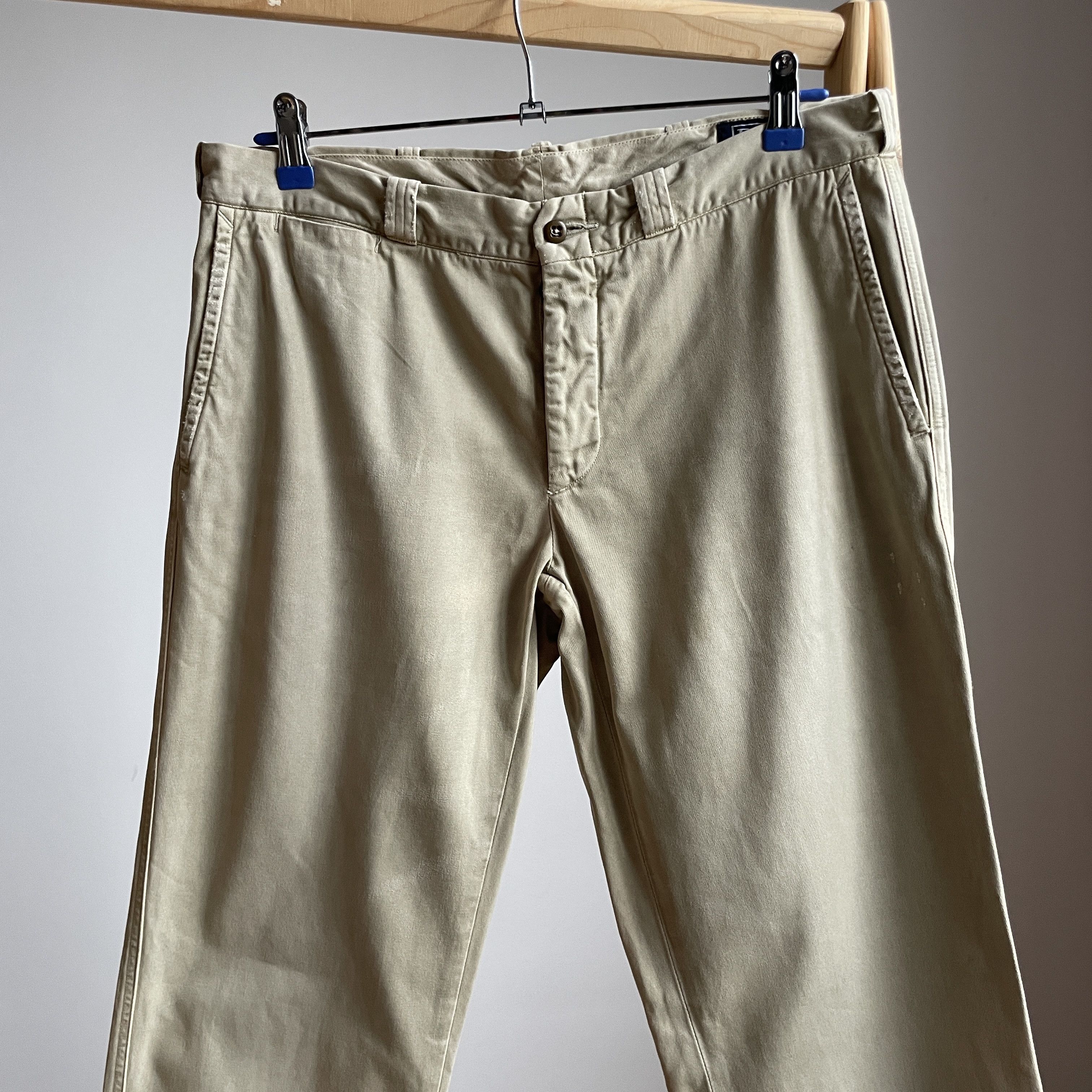 Polo Ralph Lauren Polo Ralph Lauren Vintage Beige Distressed Heavy Chinos Size US 33 - 3 Thumbnail