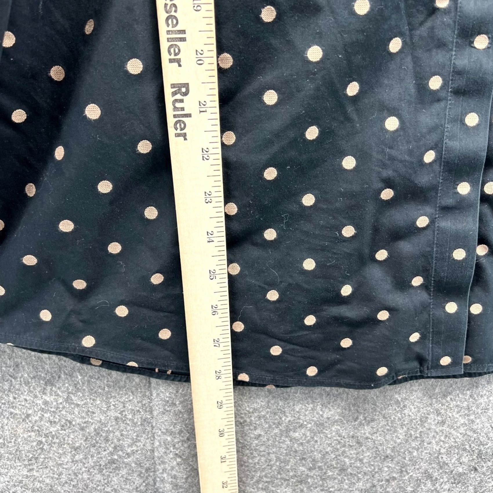 Vintage Chico's Shirt Womens 3 Black Button Down Preppy Non-Iron Space Dots Shirt Blouse Women Casual Party/Cocktail Travel Size XS / US 0-2 / IT 36-38 - 4 Thumbnail